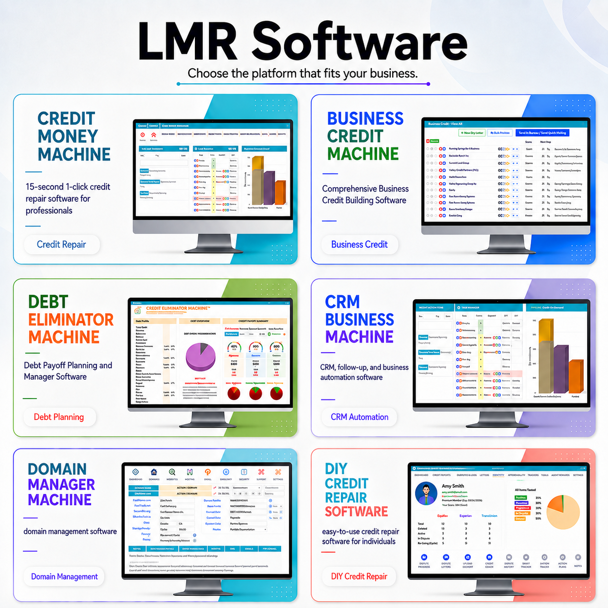 LMR Business Suite featuring six software products